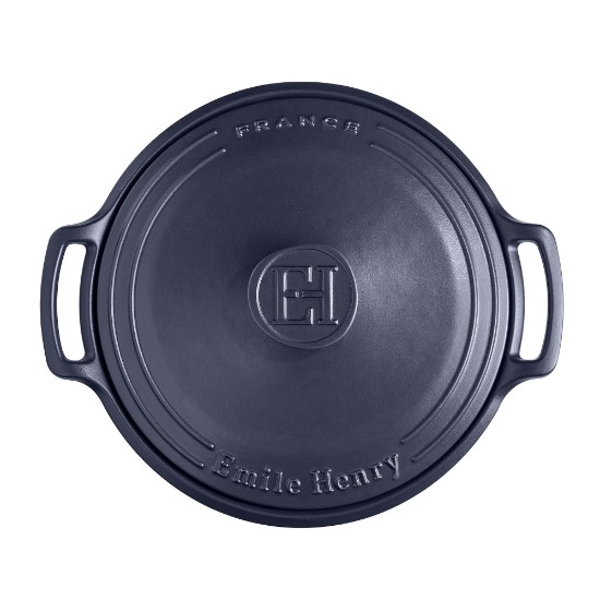 Cocotte cooking pot, ceramic, 33 cm / 6.5L, "Sublime", Indigo - Emile Henry