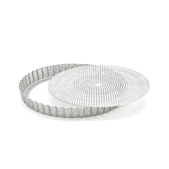 Perforuota torto forma su kepimo skarda, nerūdijančio plieno, 24 cm - de Buyer