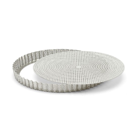 Perforuota torto forma, su kepimo popieriumi, nerūdijantis plienas, 28 cm - de Buyer