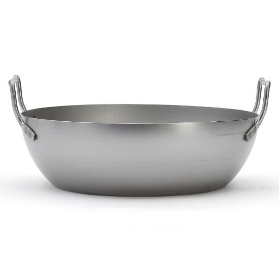 Deep frying pan, steel, 36cm/8.8L, "La Lyonnaise" - de Buyer