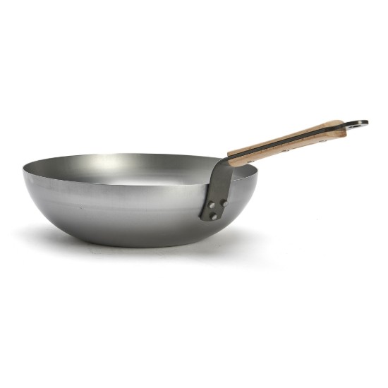 Wok redondo, acero, 28 cm, "Mineral B Bois" - de Buyer