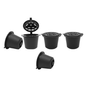 Set van 5 herbruikbare koffiecapsules, herbruikbaar, met accessoires - Quttin