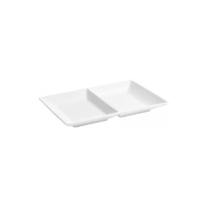 Serving platter with 2 compartments, porcelain, 20 × 13 cm, "Ming" - Viejo Valle