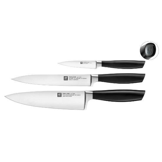 Kitchen knife set, 3 pieces, 'All Star', Black - Zwilling