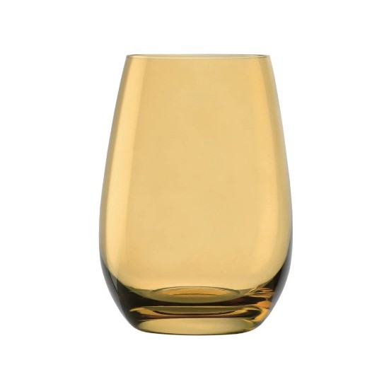 Sett med 6 ELEMENTS vannglass, laget av glass, 465 ml, gul farge - Stölzle