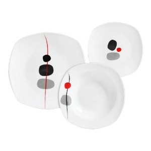Dinnerware set "Zen", 18 pieces, porcelain - Home Style