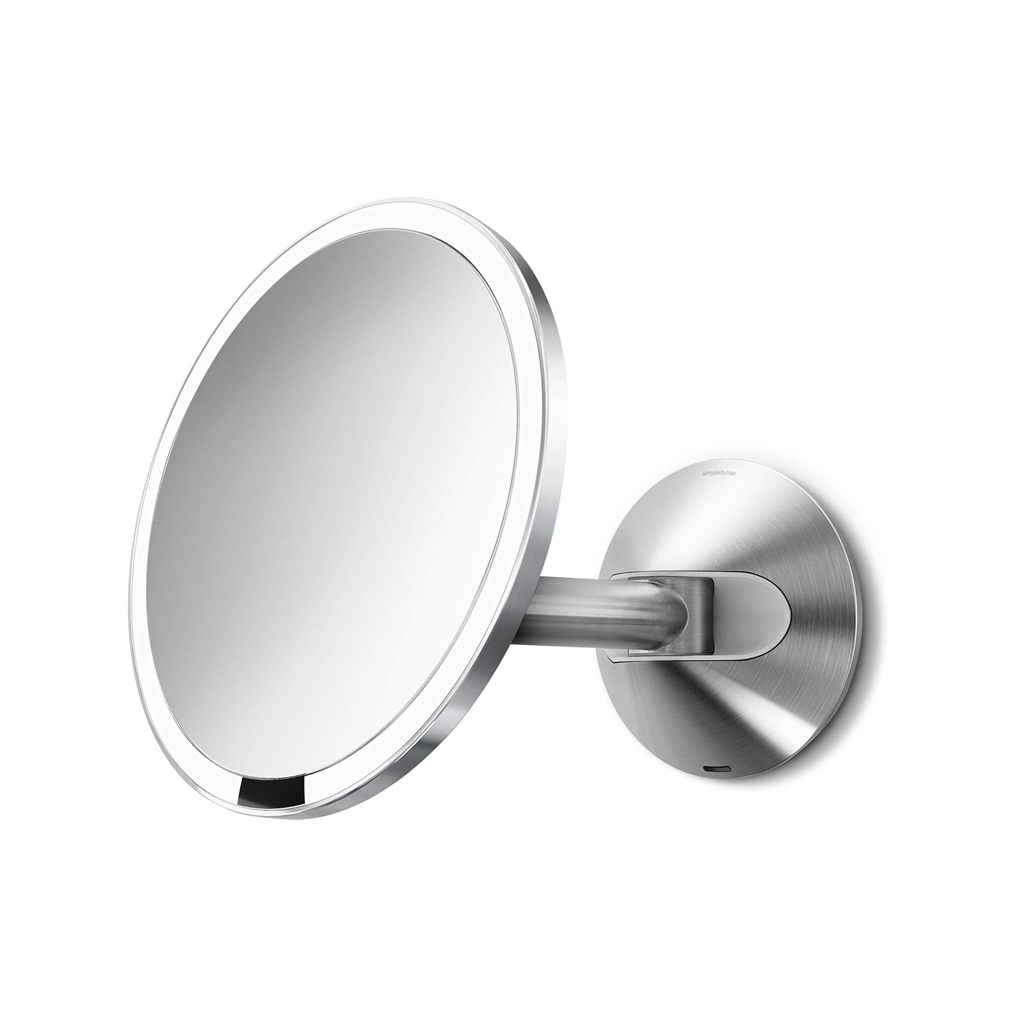 Makeup mirror with sensor, wallmount, 23 cm, Polished Steel