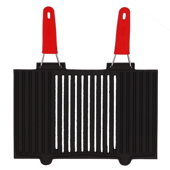 Cast iron grill, 45x25 cm, with double handle - LAVA brand