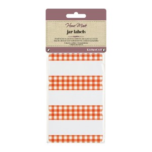 Set of 30 jar labels, pattern with squares - by Kitchen Craft