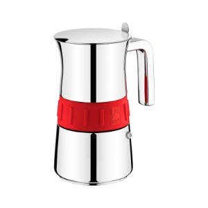 Kávovar, nerezová ocel, 500 ml, "Elegance", Červená - BRA