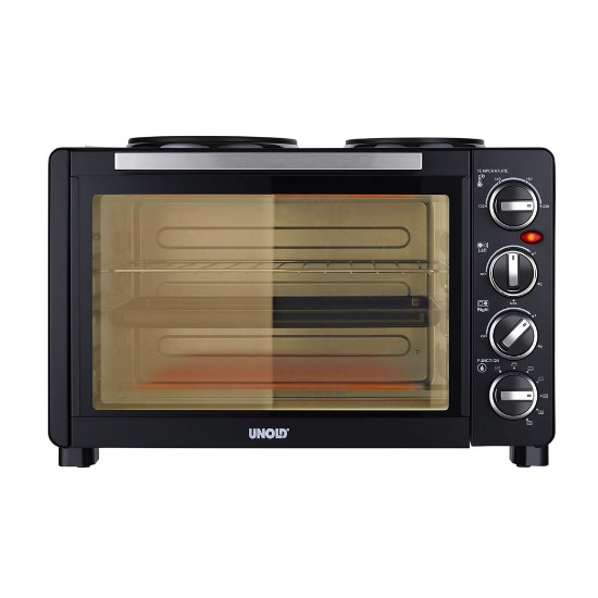 Electric oven with 2 hotplates, "All in One", 30L, 1500W - Unold