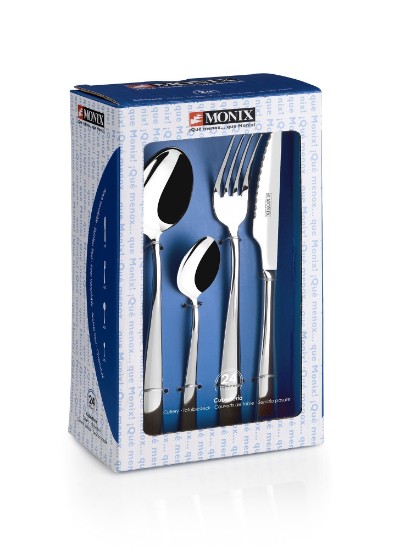 24-piece cutlery set, stainless steel, "Siena" - Monix