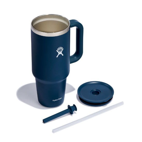 Tumbler inslithe go teirmeach, cruach dhosmálta, 1.18L, ‘All Around Travel’, Indigo - Hydro Flask