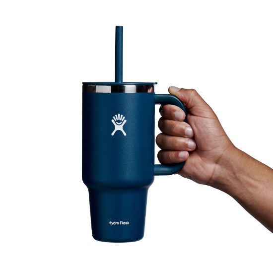 Thermally insulated tumbler, stainless steel, 950ml, 'All Around Travel', Indigo - Hydro Flask