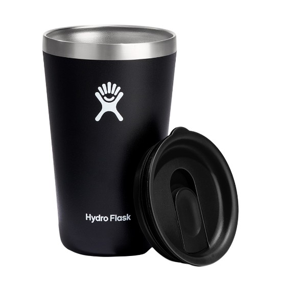 Copo com isolamento térmico, aço inoxidável, 470ml, 'All Around', Black - Hydro Flask