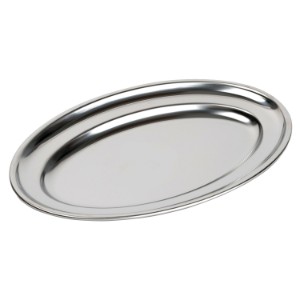 Oval servis tepsisi, paslanmaz çelik, 45 × 28 cm, "Latina" - BRA