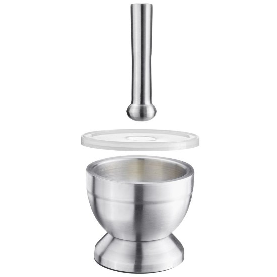 Stainless steel mortar and pestle with lid, 10 cm - Westmark