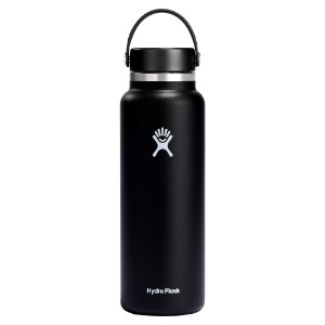 Thermal-insulating bottle, stainless steel, 1.18L, "Wide Mouth", Black - Hydro Flask
