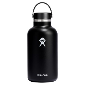 Lämpöä eristävä pullo, ruostumaton teräs, 1,9L, "Wide Mouth", Black - Hydro Flask