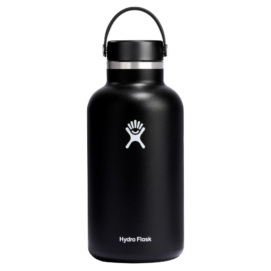 Hőszigetelő palack, rozsdamentes acél, 1,9L, "Wide Mouth", Black - Hydro Flask