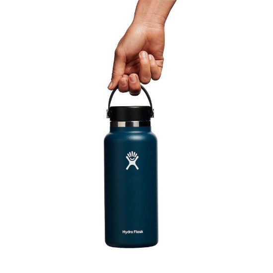 Thermal-insulating bottle, stainless steel, 950ml, "Wide Mouth", Indigo - Hydro Flask