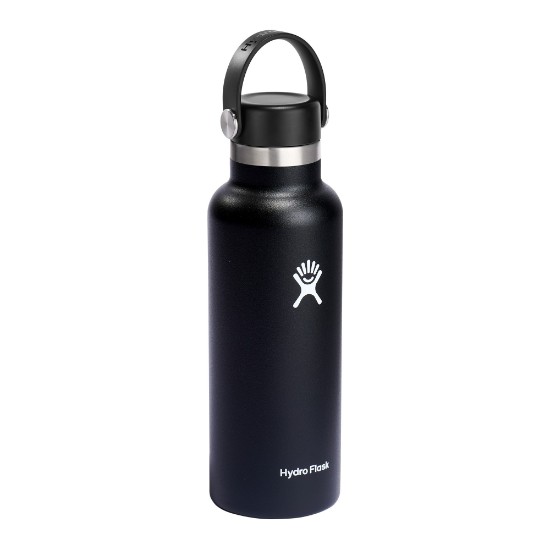 Termisk isolerende flaske, rustfrit stål, 530ml, "Standard", Black - Hydro Flask