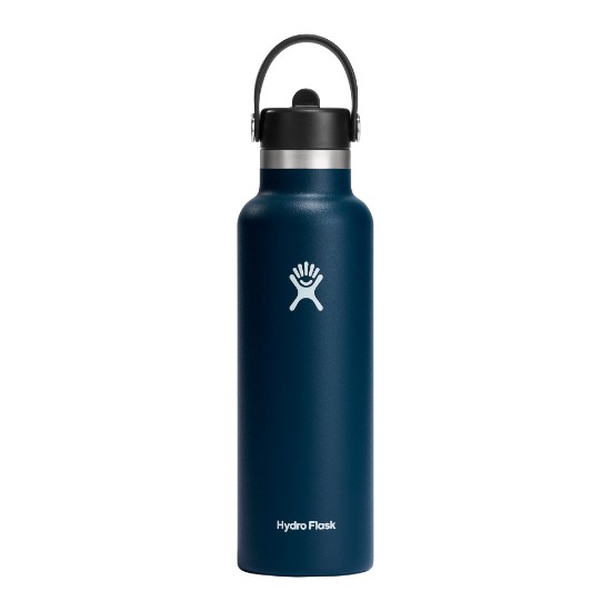 Thermal-insulating bottle, stainless steel, 620ml, "Standard Straw", Indigo - Hydro Flask