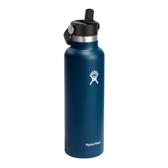 Thermal-insulating bottle, stainless steel, 620ml, "Standard Straw", Indigo - Hydro Flask