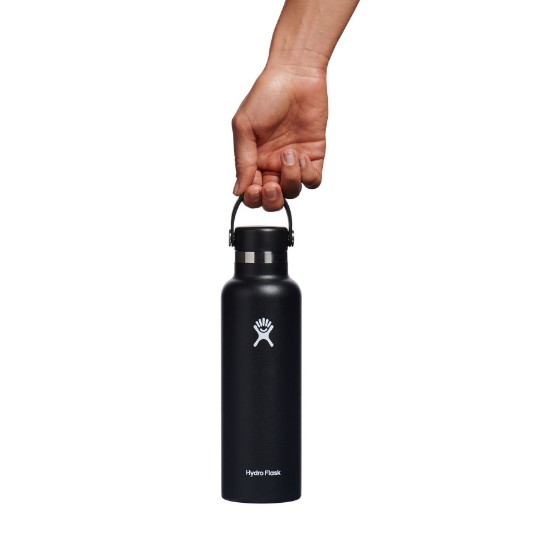 Termisk isolerende flaske, rustfrit stål, 620ml, "Standard", Black - Hydro Flask