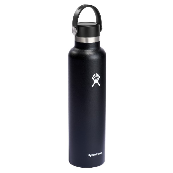 Hőszigetelő palack, rozsdamentes acél, 710ml, "Standard", Black - Hydro Flask