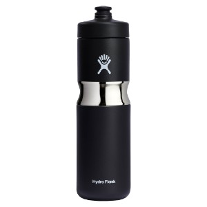 Спортивная термоизоляционная бутылка, нержавеющая сталь, 590мл, "Wide Mouth", Black - Hydro Flask