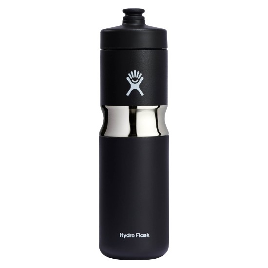 Sport hőszigetelő palack, rozsdamentes acél, 590 ml, "Wide Mouth", Black - Hydro Flask