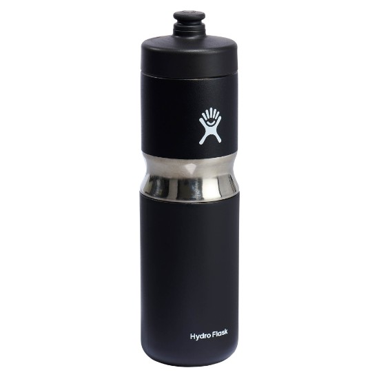 Sport thermal-insulating bottle, stainless steel, 590ml, "Wide Mouth", Black - Hydro Flask