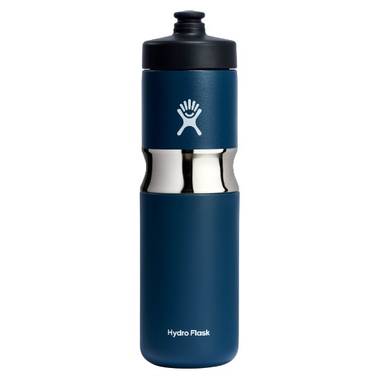 Sport-Thermo-Isolierflasche, Edelstahl, 590 ml, "Wide Mouth", Indigo - Hydro Flask