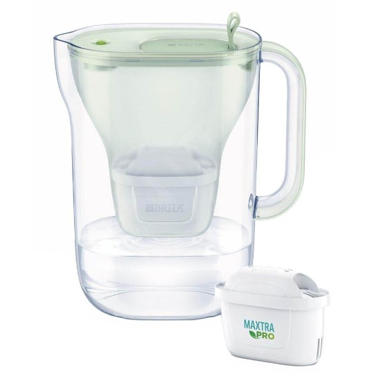 Ūdens filtrēšanas krūze Style Eco 2.4 L Maxtra PRO (pulvera zaļa)