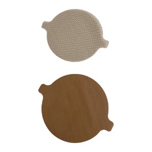 Set od 2 okrugle neprianjajuće zaštitne ploče za AirFryer, stakloplastika, 23,5/25,5 cm - NoStik