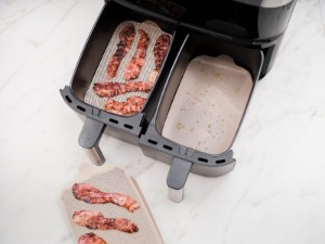 4er Set Antihaft-Schutzfolien für Doppelfritteuse „AirFryer“, Fiberglas - NoStik