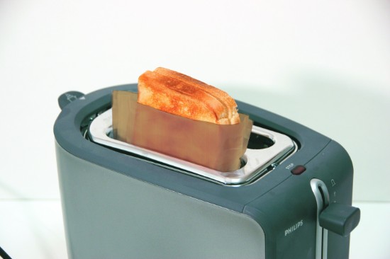 Set of 2 reusable bags for toaster, fibreglass, 16 x 16.5 cm - NoStik