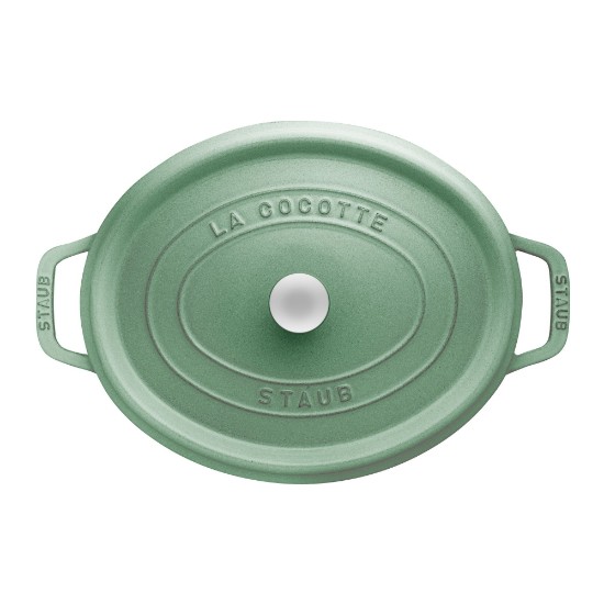 Ovalni Cocotte lonac za kuhanje, lijevano željezo, 29cm/4,2L, Sage - Staub