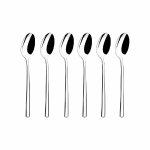 Set of 6 moka coffee spoons, stainless steel, "Verona" - BRA