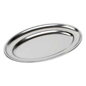 Ovalna tacna za serviranje, nerđajući čelik, 40 × 25 cm, "Latina" - BRA