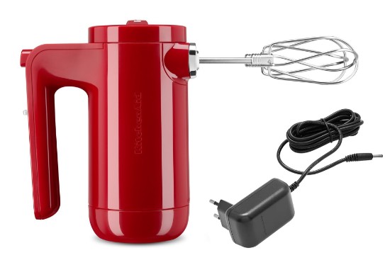 Cordless hand mixer, 7 speeds, Empire Red - KitchenAid