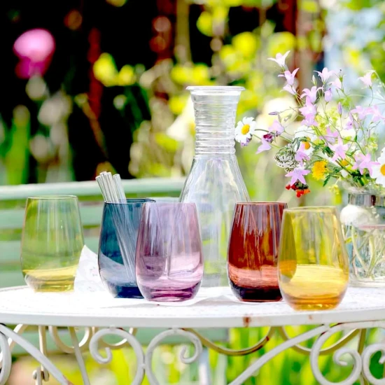 Комплект от 6 чаши за вода ELEMENTS, изработени от стъкло, 465 мл, кехлибарен цвят - Stölzle