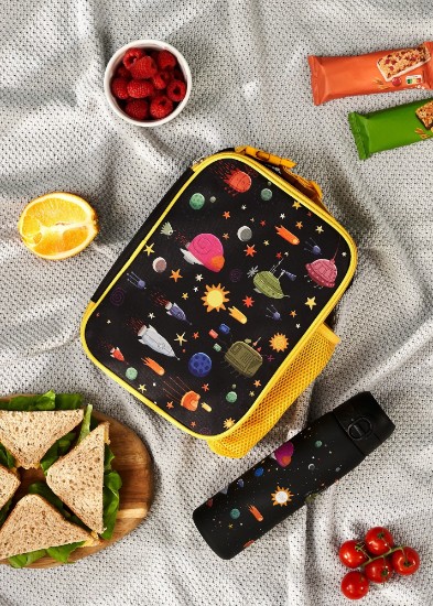 Bolsa de almuerzo termoaislante, 26,5 × 19,5 cm, Spaceships - Ion8