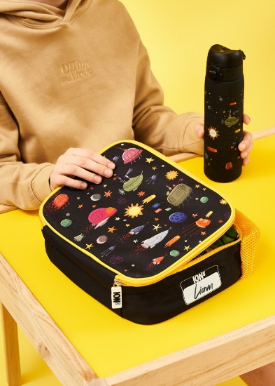 Isı yalıtımlı öğle yemeği çantası, 26,5 × 19,5 cm, Spaceships - Ion8