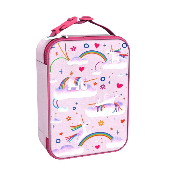 Θερμομονωτική τσάντα μεσημεριανού γεύματος, 26,5 × 19,5 cm, Unicorn Rainbows - Ion8