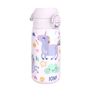 Fľaša na vodu pre deti, nehrdzavejúca oceľ, 320 ml, Unicorns - Ion8