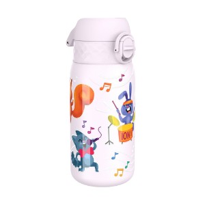 Wasserflasche für Kinder, Edelstahl, 400 ml Animal Band – Ion8
