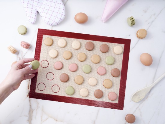 Backmatte für Macarons, Silikon, 30 × 40 cm – NoStik