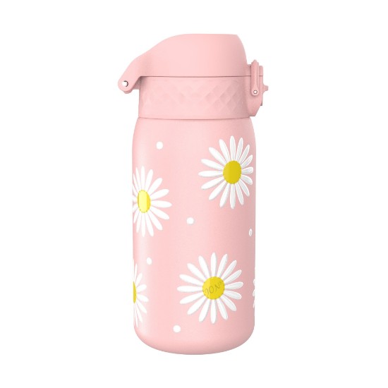 Water bottle for children, stainless steel, 400 ml, Daisies - Ion8